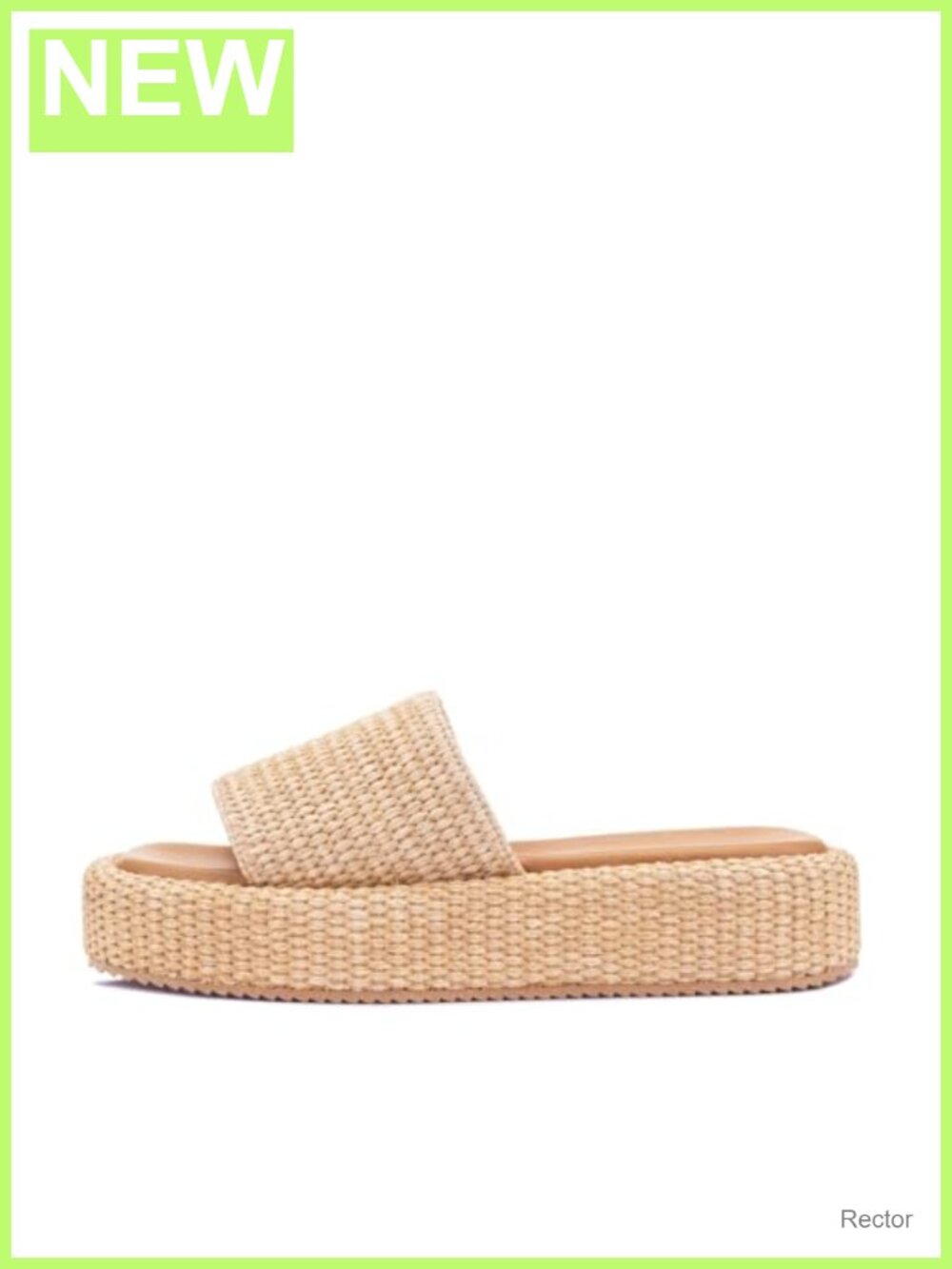 Raffia Platform Sandals Slip On Espadrille Slides Woven Straw Beach Shoes